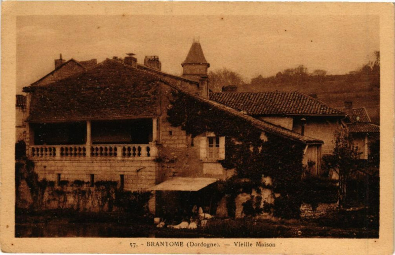 Carte postale ancienne Brantome-Vieille Maison