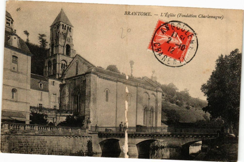 Carte postale ancienne Brantome-L'Eglise