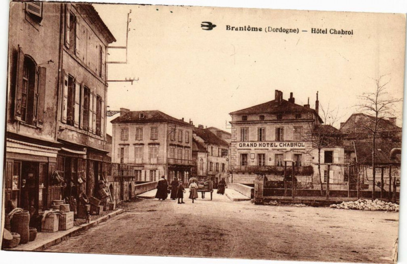 Carte postale ancienne Brantome-Hotel Chabrol