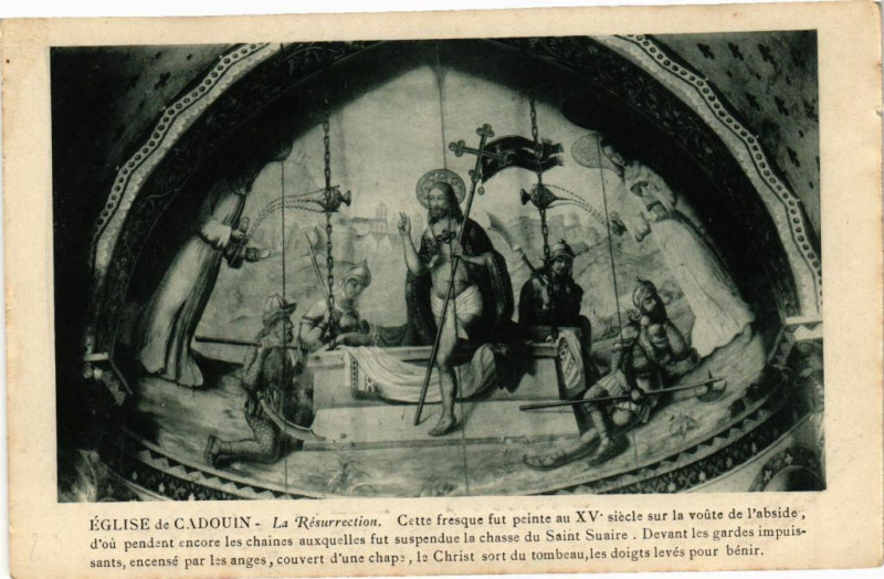 Carte postale ancienne Eglise de Cadouin-La Résurrection