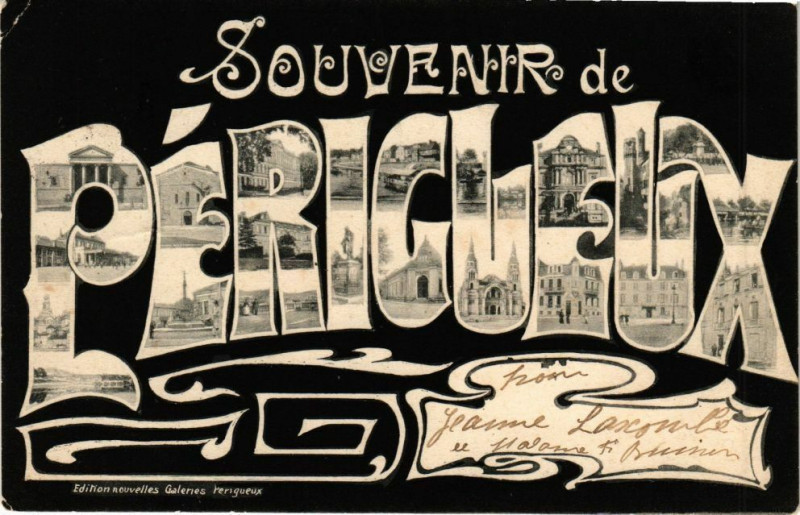 Carte postale ancienne Souvenir de Perigueux à Périgueux