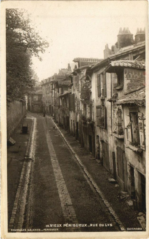 Carte postale ancienne Perigueux-Rue du Lys à Périgueux