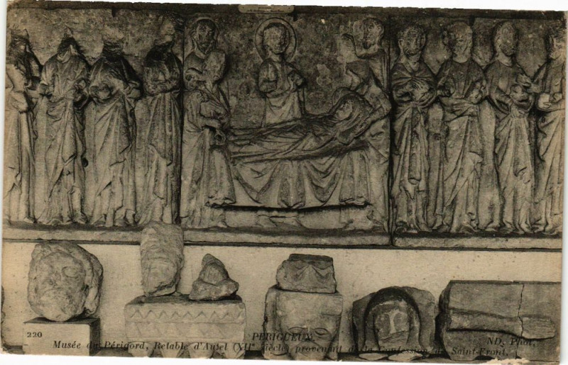Carte postale ancienne Perigueux-Musée du Perigord provenant de la Confession à Périgueux