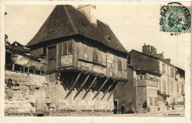 Carte postale ancienne Perigueux-Ancien Moulin de Saint-Front à Périgueux