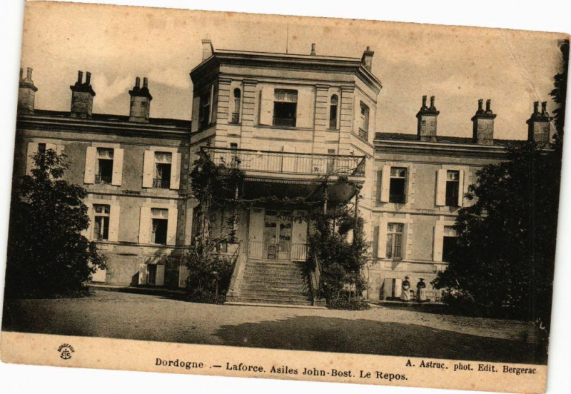 Carte postale ancienne Dordogne - Laforce-Asiles John Bost-Le Repos