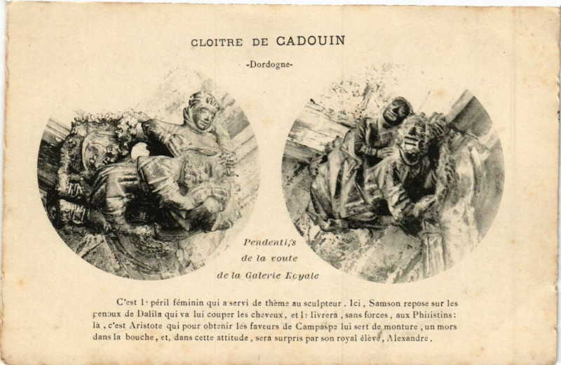 Carte postale ancienne Dordogne - Cloitrre de Cadouin