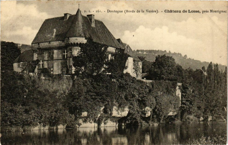 Carte postale ancienne Dordogne - Chateau de Losse