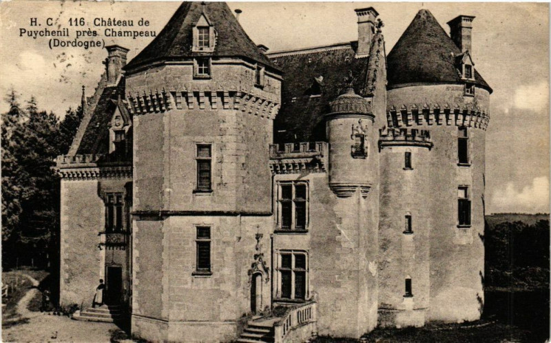 Carte postale ancienne Chateau de Puychenil pres Champeau