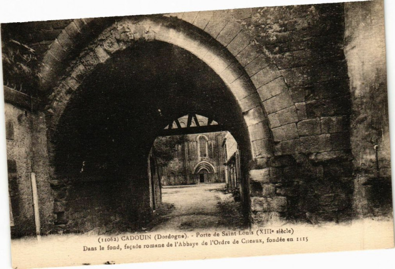 Carte postale ancienne Cadouin-Porte de Saint-Louis