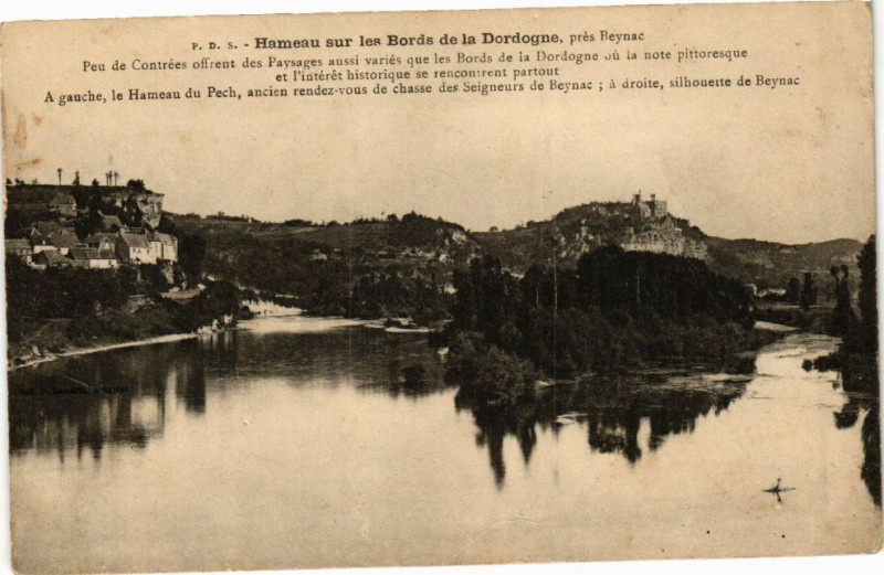 Carte postale ancienne Beynac-Hameau sur les Bords de la Dordogne
