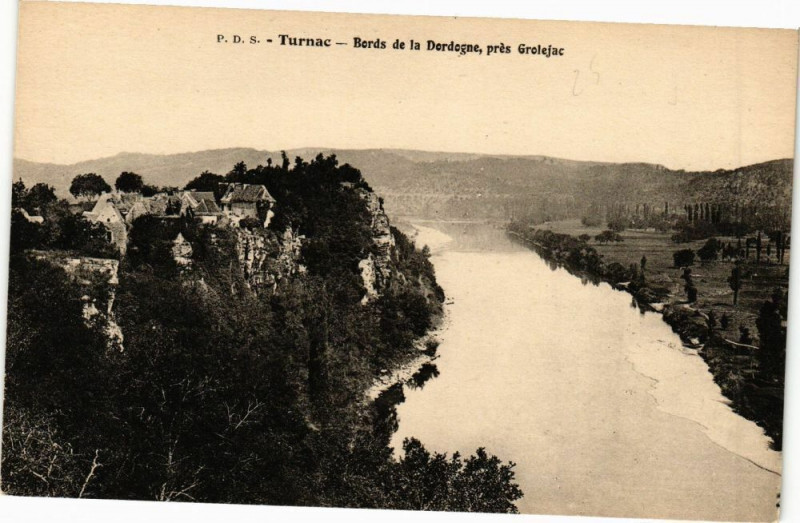 Carte postale ancienne Turnac-Bords de la Dordogne