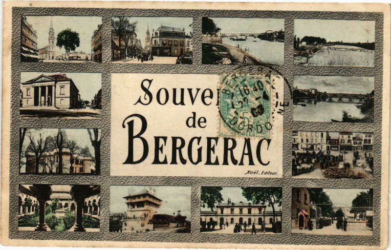 Carte postale ancienne Souvenir de Bergerac à Bergerac