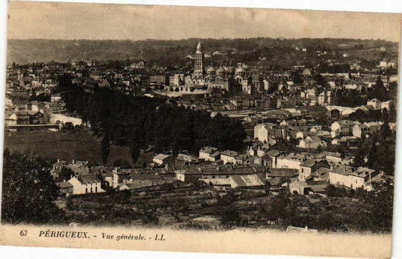 Carte postale ancienne Perigueux-Vue générale à Périgueux