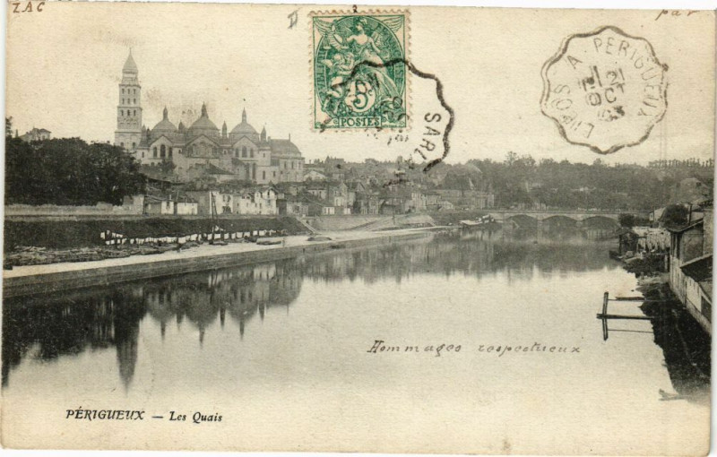 Carte postale ancienne Perigueux-Les Quais à Périgueux