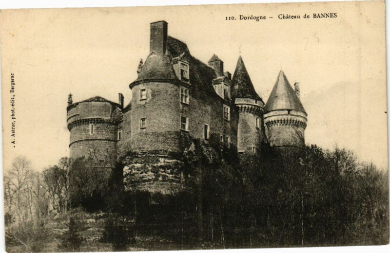 Carte postale ancienne Dordogne - Chateau de Bannes