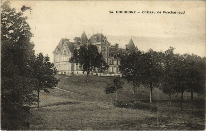 Carte postale ancienne Dordogne - Chateau de Puycharnaud