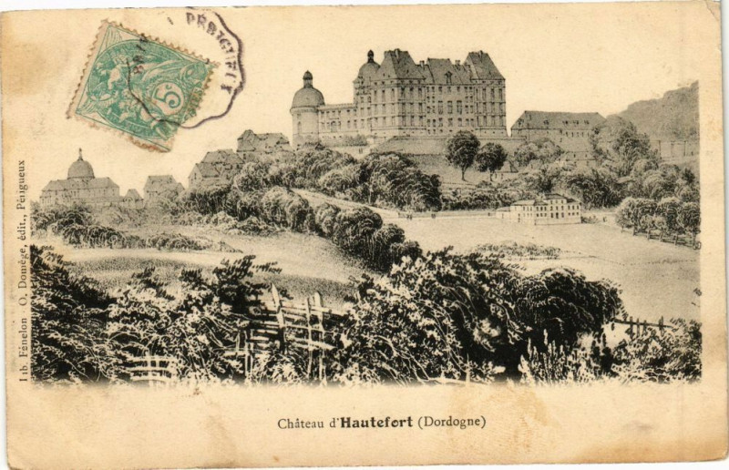 Carte postale ancienne Chateau d'Hautefort à Hautefort