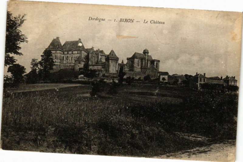 Carte postale ancienne Biron-Le Chateau à Biron