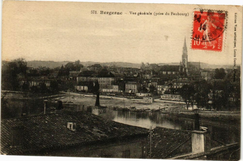 Carte postale ancienne Bergerac-Vue générale à Bergerac