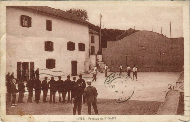 Carte postale ancienne Bidart Fronton à Bidart
