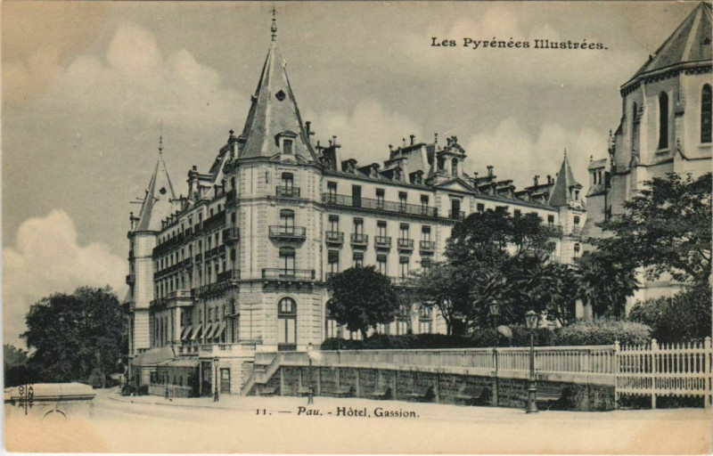 Carte postale ancienne Pau Hotel Gassion à Pau