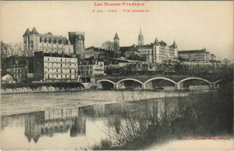 Carte postale ancienne Pau - Vue générale à Pau