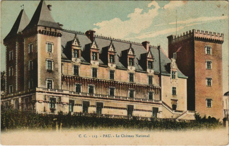Carte postale ancienne Pau - Le Chateau National à Pau