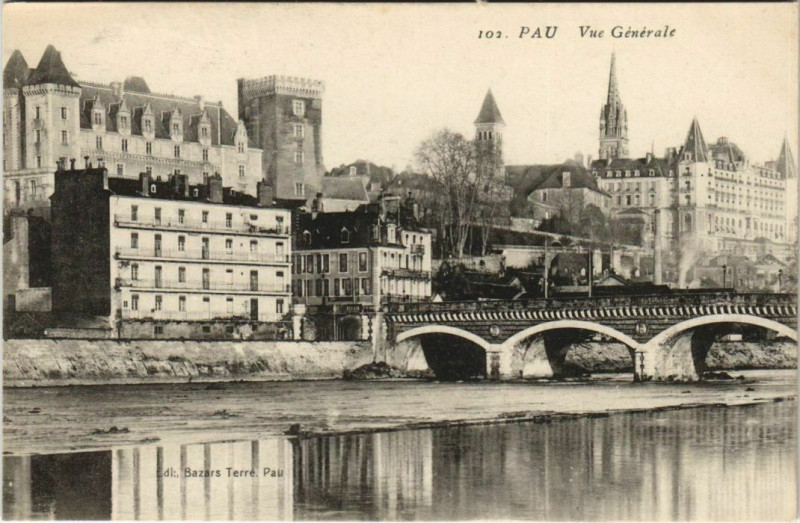 Carte postale ancienne Pau - Vue générale à Pau