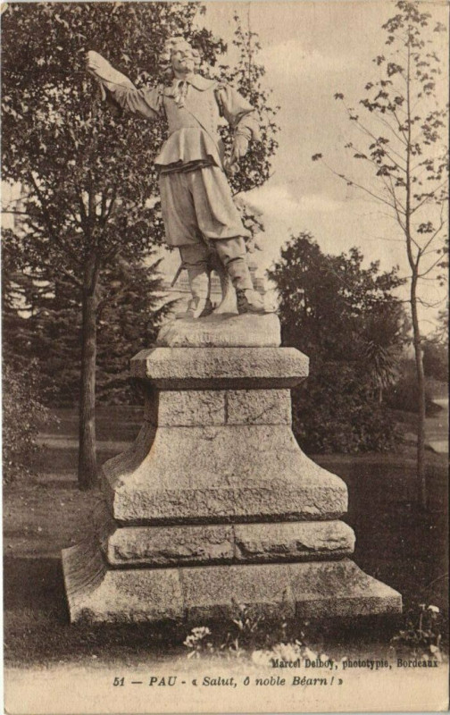 Carte postale ancienne Pau - Salut o noble Bearn à Pau