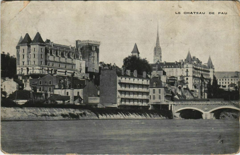 Carte postale ancienne Le Chateau de Pau à Pau