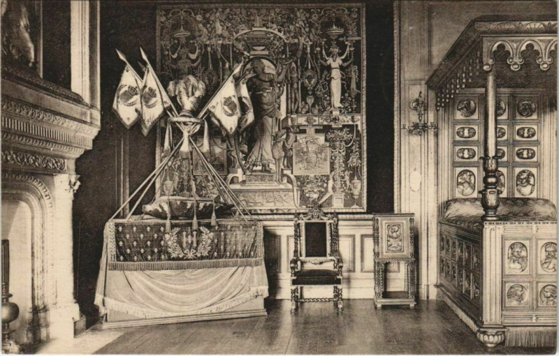 Carte postale ancienne Pau - Le Chateau Chambre de Henri Iv à Pau