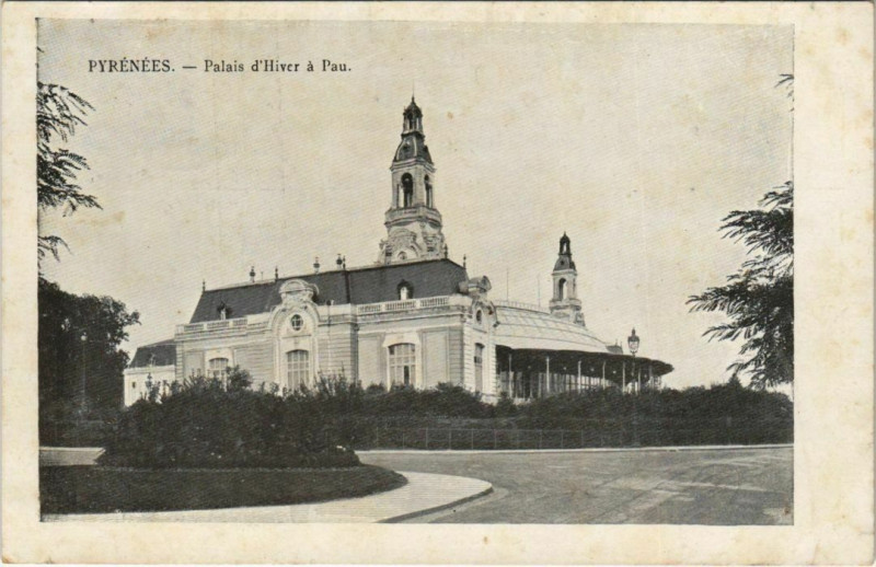 Carte postale ancienne Pyrenées d'Hiver a Pau à Pau