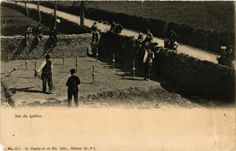Carte postale ancienne Jeu de quilles