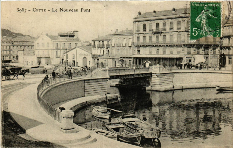 Carte postale ancienne Cette - Le Nouveau Pont