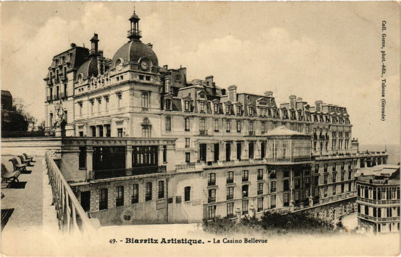 Carte postale ancienne Biarritz Artistique - Le Casino Bellevue à Biarritz