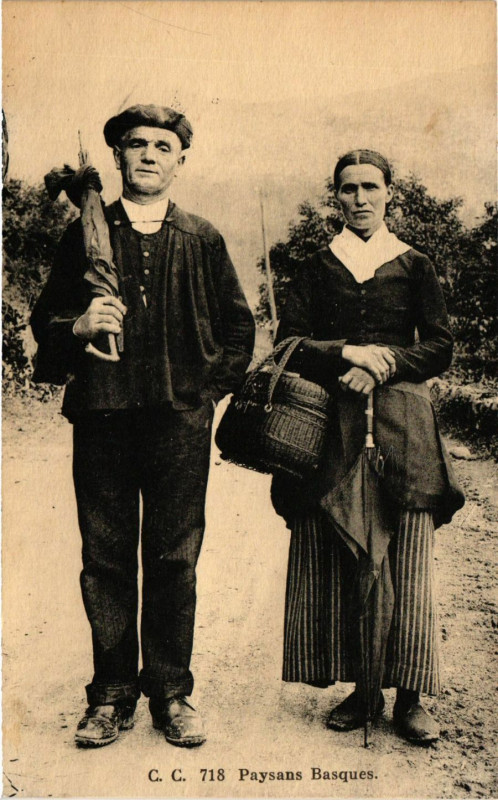 Carte postale ancienne Paysans Basques