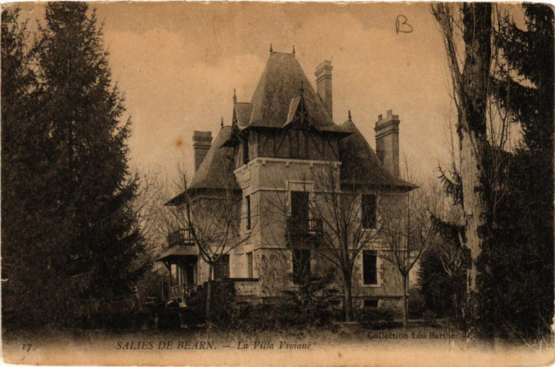 Carte postale ancienne Salies-de-Bearn La Villa Viviane à Salies-de-Béarn