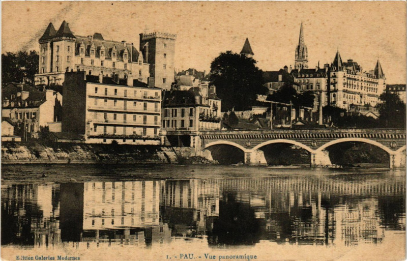 Carte postale ancienne Pau Vue panoramique à Pau