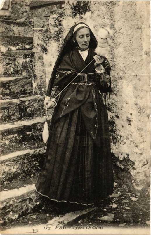 Carte postale ancienne Pau Types Ossalois à Pau