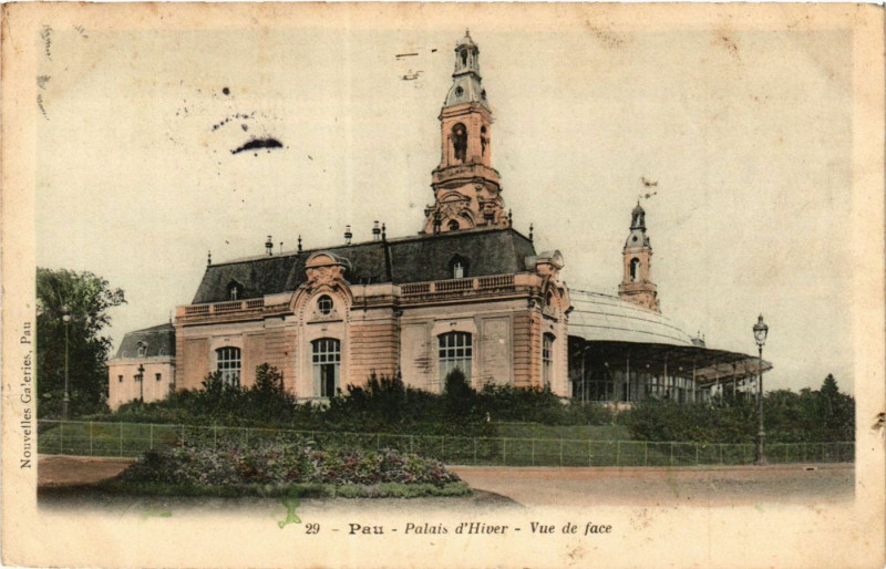 Carte postale ancienne Pau Palais d'Hiver à Pau