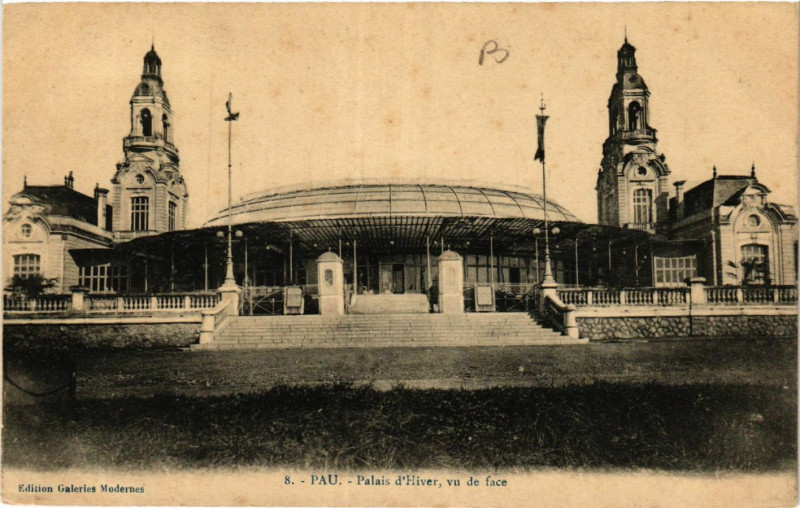 Carte postale ancienne Pau Palais d'Hiver à Pau