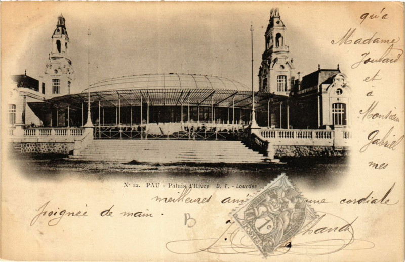 Carte postale ancienne Pau Palais d'Hiver à Pau