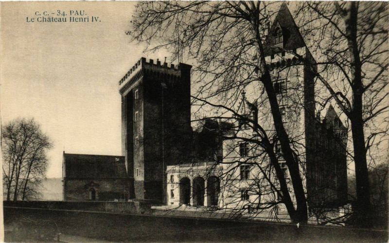 Carte postale ancienne Pau Le Chateau Henri Iv à Pau