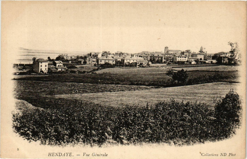 Carte postale ancienne Hendaye Vue générale à Hendaye