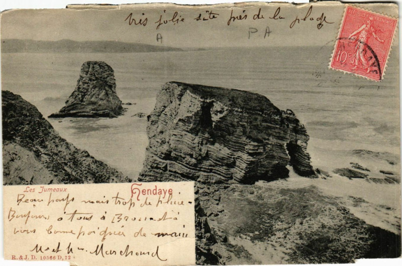 Carte postale ancienne Hendaye Les Jumeaux à Hendaye