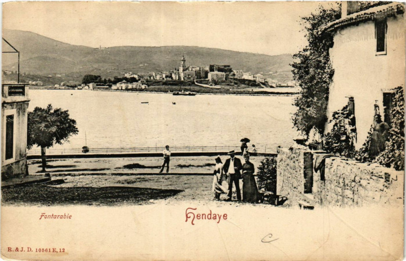 Carte postale ancienne Hendaye Fontarabie à Hendaye