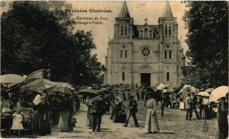 Carte postale ancienne Env. de Pau Pelerinage a Pietat à Pau