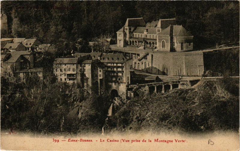 Carte postale ancienne Eaux-Bonnes Le Casino à Eaux-Bonnes