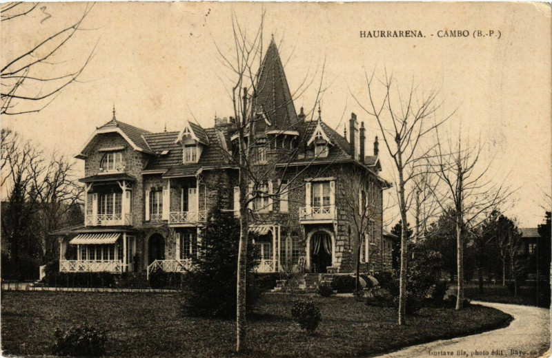 Carte postale ancienne Haurrarena - Cambo à Aren