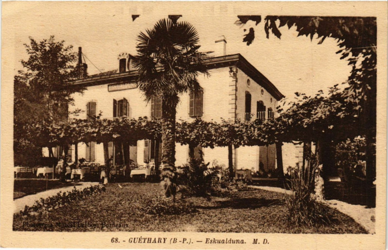 Carte postale ancienne Guethary - ESKUALduna à Guéthary
